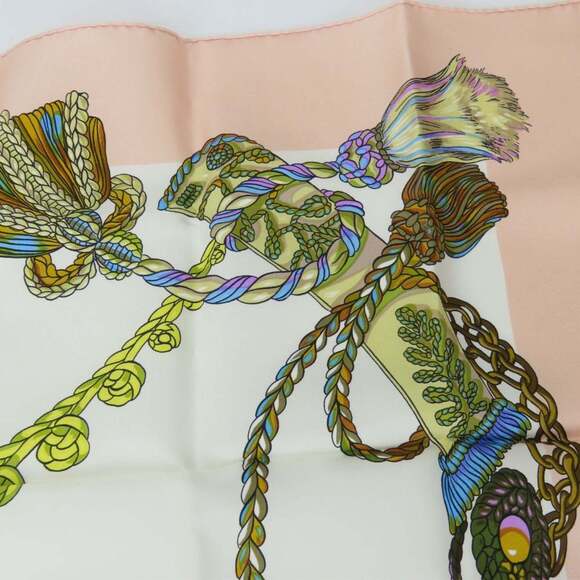 HERMES Pink Silk Scarf - Picture 8 of 10